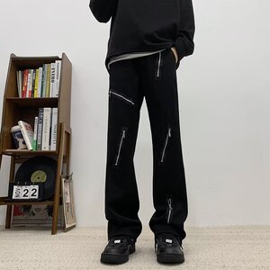 美式牛仔裤高街ins潮牌痞帅炸街牛仔裤男工装裤nk6168 p45图片