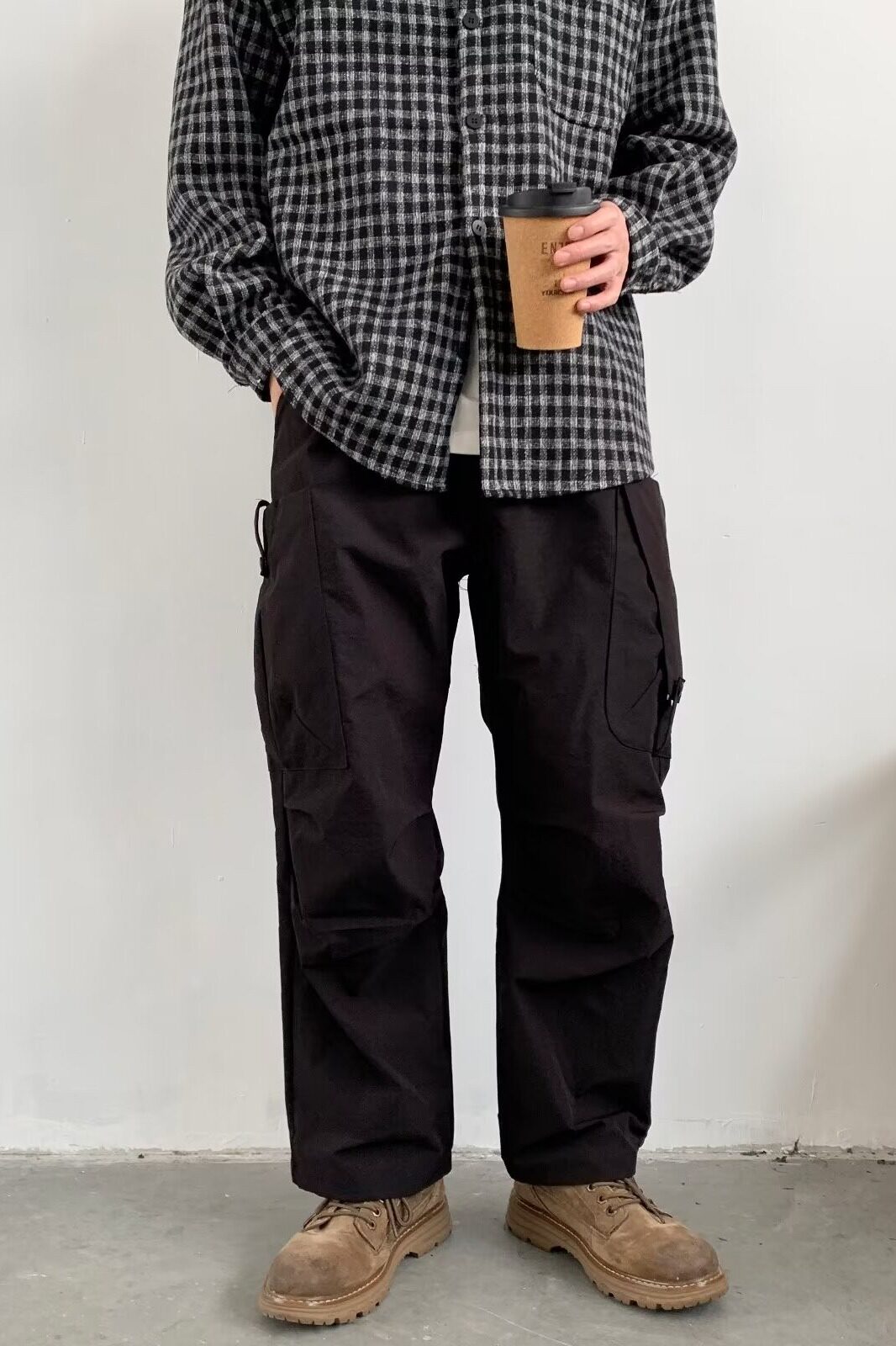 潮牌机能工装休闲裤2024春季户外大口袋直筒长裤k91p45,男装休闲裤,星座204-6