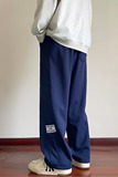冬季纯色加绒百搭大码卫裤情侣卫裤男抽绳休闲运动裤潮hk50p55，男装休闲裤，星座204-6