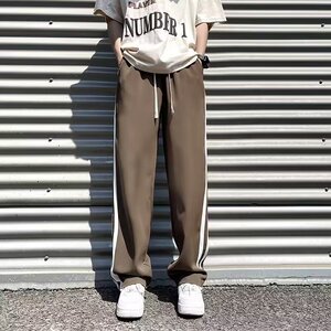 冰丝裤子男春季潮牌宽松直筒休闲长裤垂感阔腿运动裤ck929 p40图片