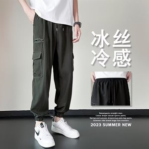 工装裤男秋季束脚速干休闲裤大码休闲机能痞帅运动裤潮k797 p35图片