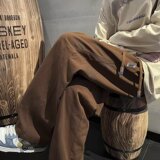 2024春季男韩版复古直筒日系工装裤宽松休闲裤潮k78p35，男装休闲裤，星座204-6