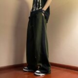 休闲裤男2024春季宽松直筒阔腿运动裤时尚拼接男长裤k9521p35，男装休闲裤，星座204-6