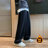 日系男冬季潮流宽松直筒休闲裤卫裤百搭抽绳长裤hk18p45，男装休闲裤，星座204-6