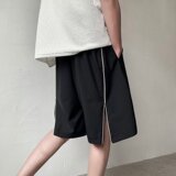 2024夏季设计感小众休闲后拉链短裤男直筒运动五分裤dk80p40，男装休闲裤，星座204-6