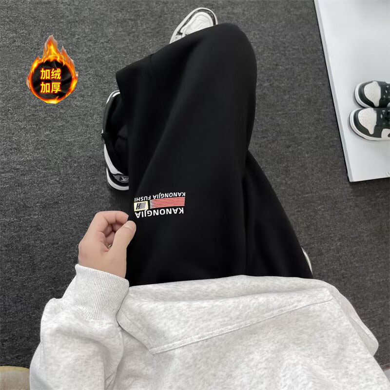 冬季加绒加厚直筒宽松运动裤男运动裤保暖休闲裤潮hk98p45，男装休闲裤，星座204-6