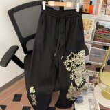 本命年龙纹男休闲裤2024春季宽松风运动卫裤k9537p45，女装休闲裤，星座204-6