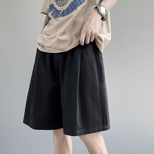 2023夏季韩版百搭宽松型五分裤简约纯色休闲短裤男潮dk1054 p35图片