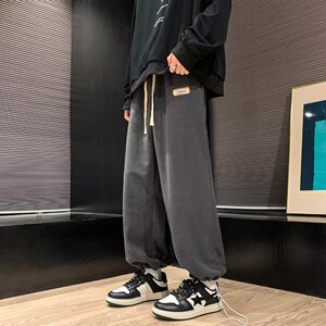 羊羔毛裤子男冬季潮宽松直筒运动裤束脚休闲卫裤K910 p45图片
