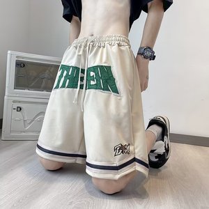 美式短裤男夏季复古休闲潮牌五分裤裤衩男篮球运动裤dk6041 p35图片