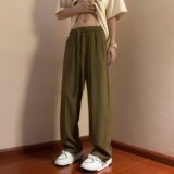 2023春季韩版直筒裤免烫垂感冰丝西裤百搭休闲裤男ck9515p35，男装西裤，星座204-6