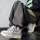 撞色拼接休闲裤男春季垂感速干运动裤宽松阔腿束脚裤k125p45，男装休闲裤，星座204-6