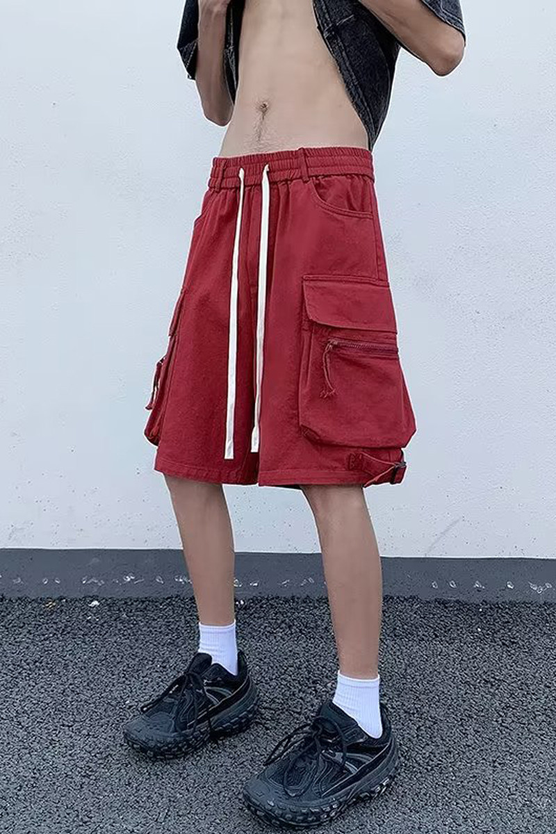 日系户外机能工装短裤男夏季宽松休闲裤直筒五分裤dk112p40,男装休闲裤,星座204-6
