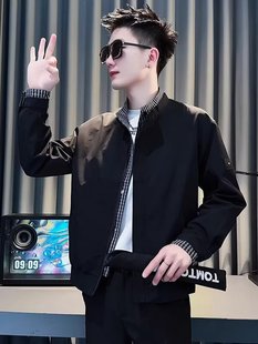 网图春季假两件棉衣男韩版潮流休闲百搭立领棉服外套男jk459 p58