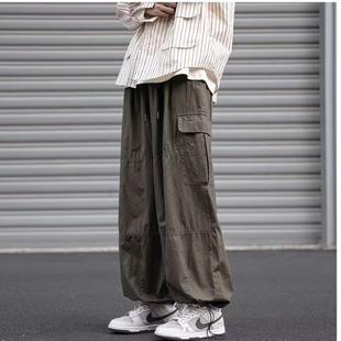 春季大码工装裤男韩版潮流休闲百搭宽松直筒长裤子男k1516 p45