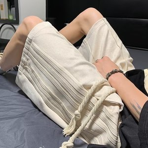 2023夏季韩版百搭休闲裤时尚潮牌纯色宽松男五分裤dk6817 p35图片