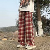春季男休闲裤格子慵懒气质潮百搭流行宽松毛呢裤k8700p45，男装休闲裤，星座204-6
