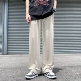 2024夏季韩版冰丝休闲裤男薄款速干潮牌垂感男直筒长裤潮k315p35，男装休闲裤，星座204-6