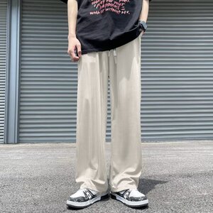 2024夏季韩版冰丝休闲裤男薄款速干潮牌垂感男直筒长裤潮k315 p35图片