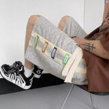 2023原宿运动短裤直筒潮纯色简约休闲五分裤男潮dk696p30，男装休闲裤，星座204-6