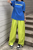 夏季糖果色轻薄款休闲直筒长裤男女多巴胺束脚阔腿裤潮k1506p35，男装休闲裤，星座204-6