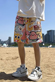沙滩短裤合集2024夏季男休闲五分裤直筒宽松型花裤衩dk5519p20，男装休闲裤，星座204-6