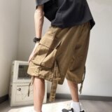 2024夏季侧边大口袋五分裤宽松工装休闲短直筒运动裤潮dk9037p40，男装休闲裤，星座204-6
