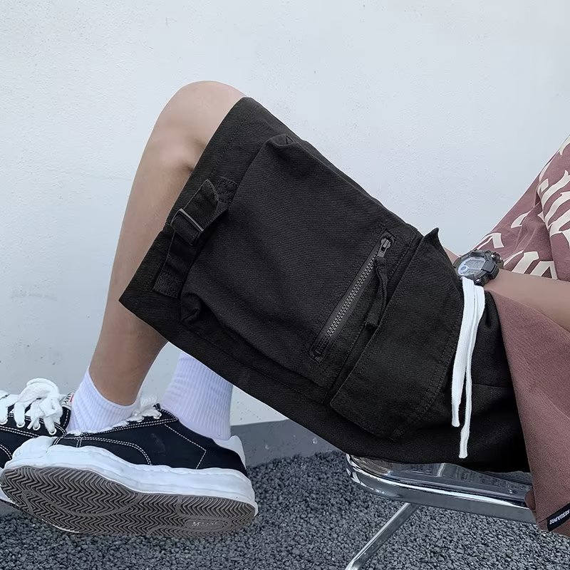 日系户外机能工装短裤男夏季宽松休闲裤直筒五分裤dk112p40,男装休闲裤,星座204-6