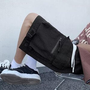 日系户外机能工装短裤男夏季宽松休闲裤直筒五分裤dk112 p40图片