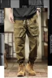 大码美式休闲工装裤男复古宽松高街多口袋束脚直筒裤k2330p50，男装休闲裤，星座204-6