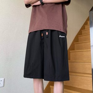 夏季潮流男休闲短裤宽松简约纯色工装裤五分裤潮dk9027 p35图片