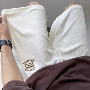 2024夏季潮牌男宽松直筒五分裤纯色冰丝休闲短裤dk5523 p25图片