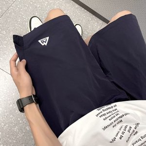 2023短裤男夏季薄款日系复古高街美式五分休闲运动裤潮dk002 p25图片
