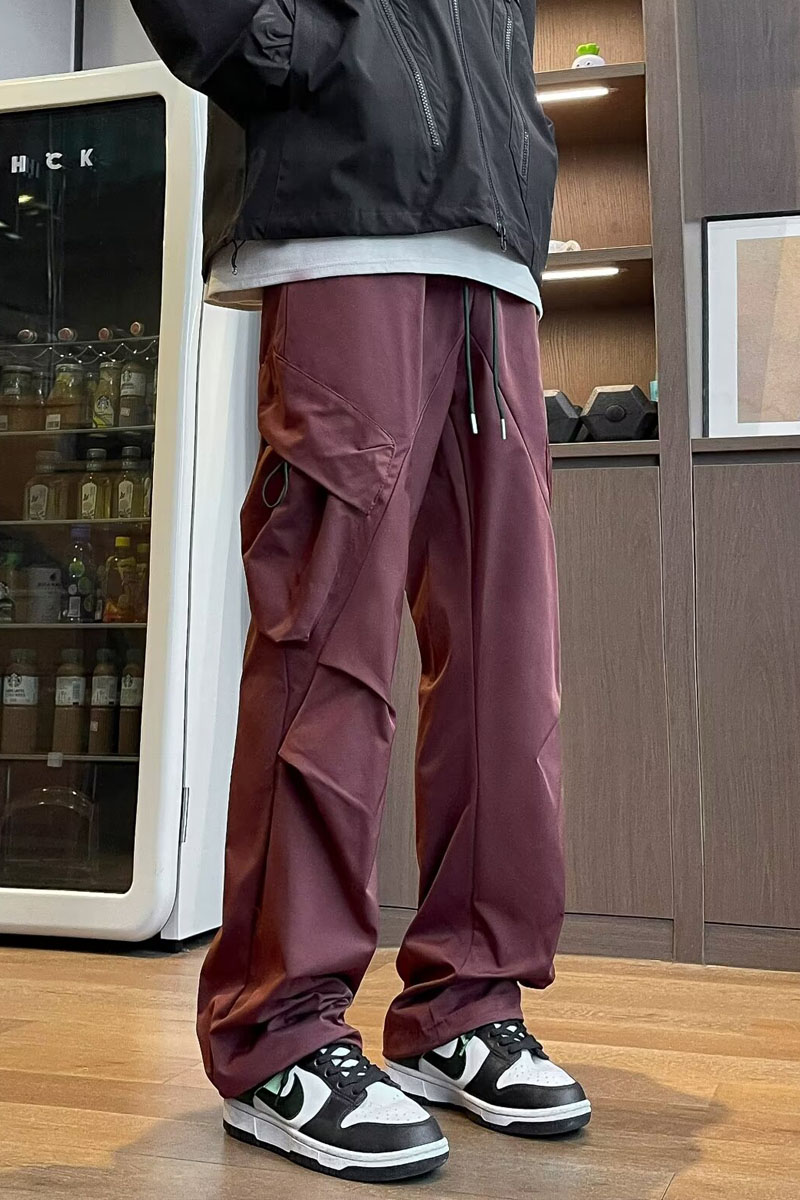 春季美式直筒大口袋工装冲锋裤男高街运动裤k1001p45,男装休闲裤,星座204-6