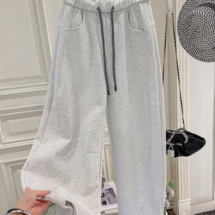 镰刀裤 弯刀裤 加绒卫裤 女2025冬款 女G763 现货速发 休闲裤 香蕉裤