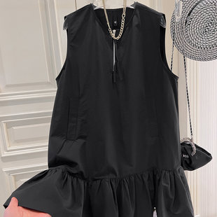 黑色连衣裙女S8008 甜酷风短款 2026春夏新款 青春甜美减龄法式