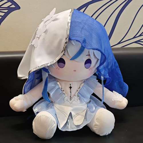 同人周边鸣守岸人潮棉花娃娃礼物坐姿The Shorekeeper抱枕约40cm