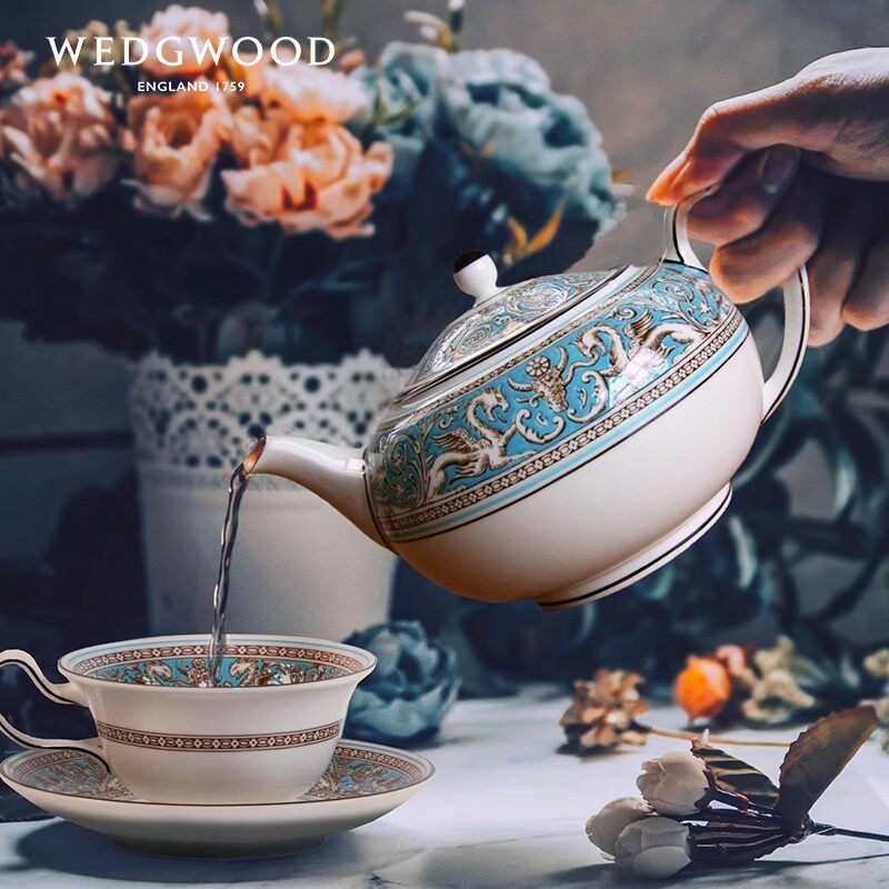 【英产】Wedgwood威基伍德丝绸之路骨瓷茶咖杯碟/壶/糖缸奶缸