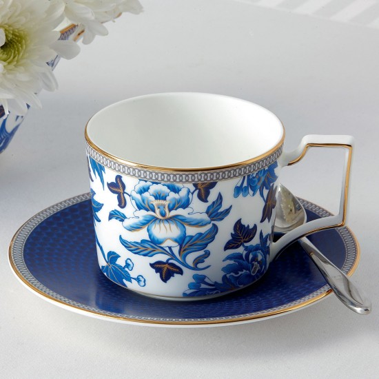 Wedgwood Hibiscus芙蓉系列骨瓷茶咖杯+WMF勺 欧式茶具咖啡具套装 餐饮具 茶杯 原图主图