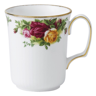 Royal Albert皇家阿尔伯特老镇玫瑰骨瓷敞口马克杯欧式杯子茶杯