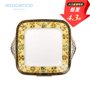 大力度清库存 Wedgwood威基伍德印度之花骨瓷方形盘椭圆盘