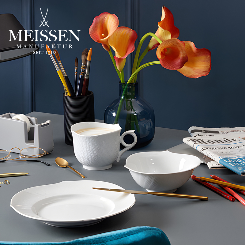Meissen梅森波浪蓝双剑碗盘餐具