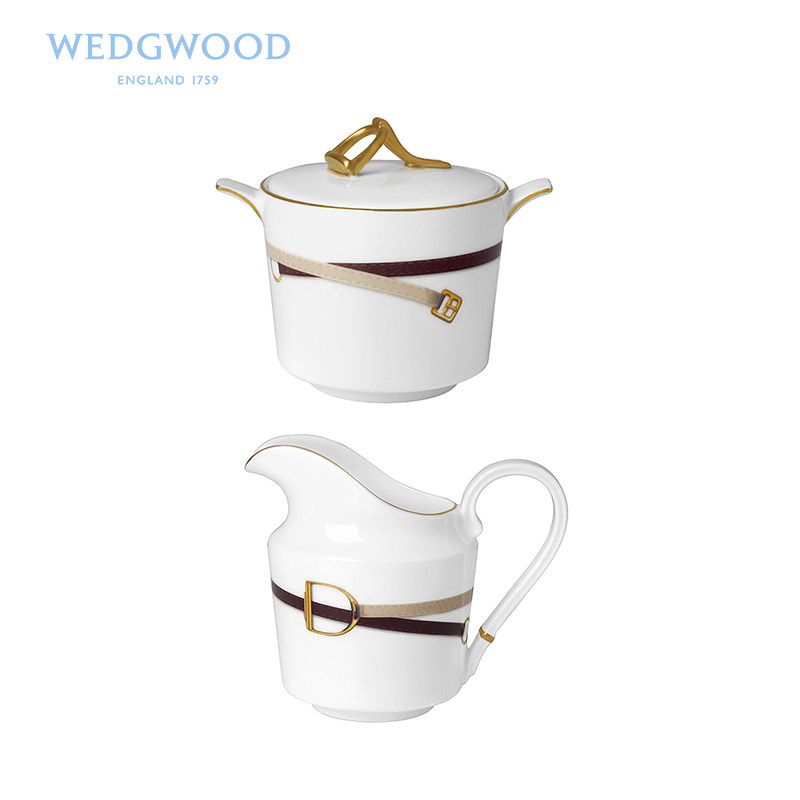 【大力度清库存】Wedgwood威基伍德御马系列糖罐奶罐 英式下午茶