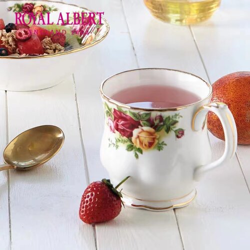 欧式宫廷风骨瓷马克杯老镇玫瑰