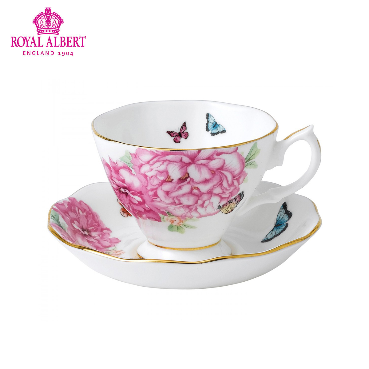 皇家阿尔伯特米兰达骨瓷白色杯碟