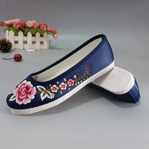 老北京戏曲特大码千层底老布鞋