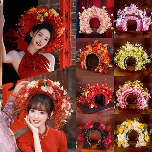 2026新款民族风泉州浔埔少女甜美簪花头饰拍照发饰马面裙汉服配饰
