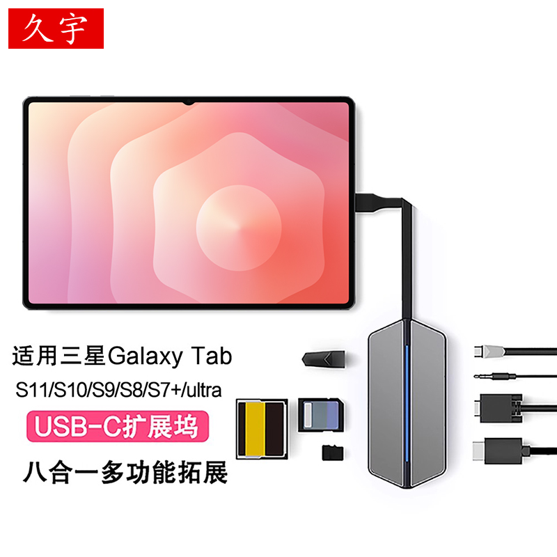 久宇type-c扩展坞适用三星平板S9