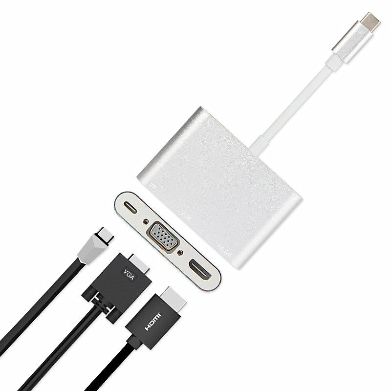 久宇 拓展坞微软Surface Go2转换器USB-C扩展坞微软GO/Book2平板笔记本电脑HUB转接VGA投影仪显示器HDMI电视