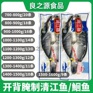 开背清江鱼商用鲜活冷冻烤鱼半成品食材纸包整箱腌制斑点叉尾鮰鱼